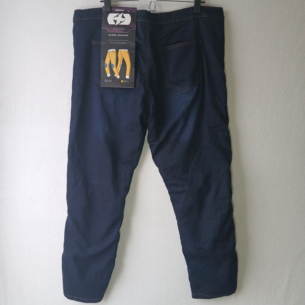OXFORD SUPER JEGGINGS LADIES PANT Indigo Plus Size 18 Cropped Knee Pads #754